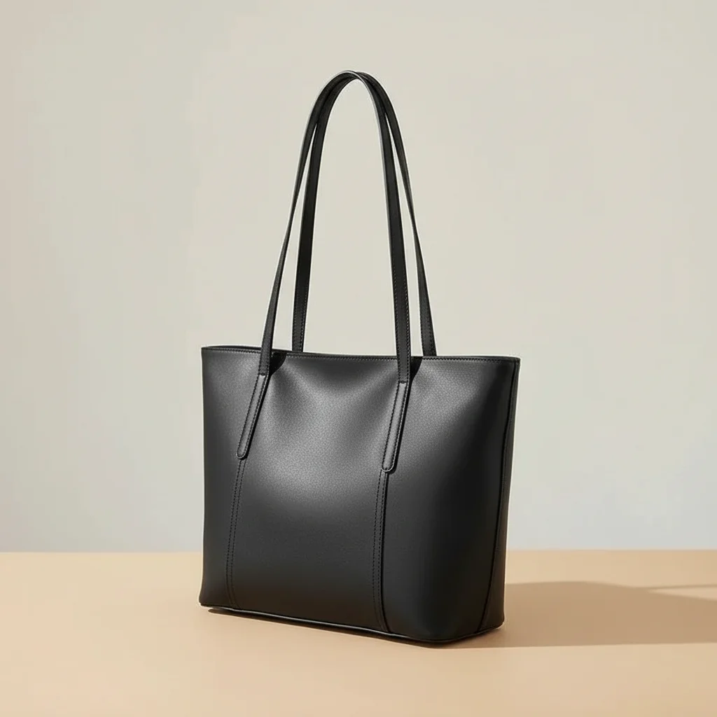 Sac lycéenne cabas cuir fendu a4 - Vue 3 - sac lycéenne