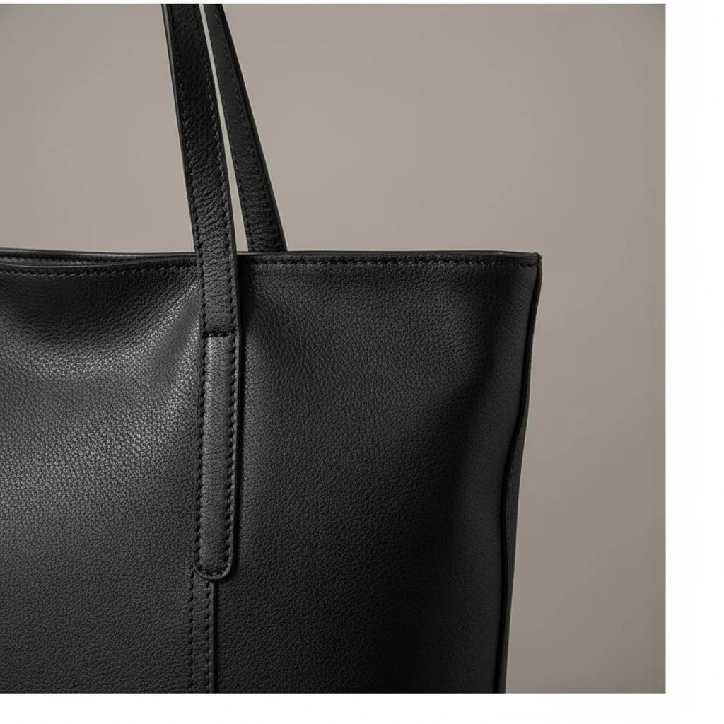 Sac lycéenne cabas cuir fendu a4 - Vue 4 - sac lycéenne