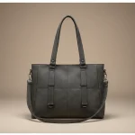 Sac lycéenne cabas daim synthétique bandoulière - Vue 1 - sac lycéenne