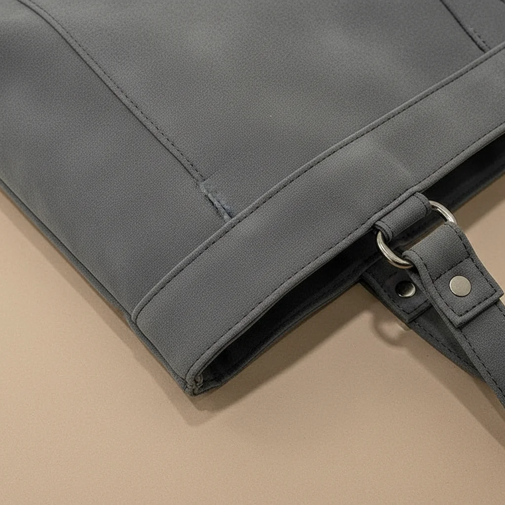 Sac lycéenne cabas daim synthétique bandoulière - Vue 7 - sac lycéenne