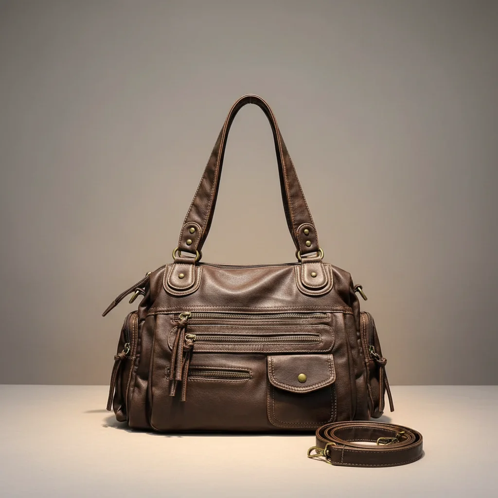 Sac lycéenne cabas simili cuir élégant - Vue 1 - sac lycéenne