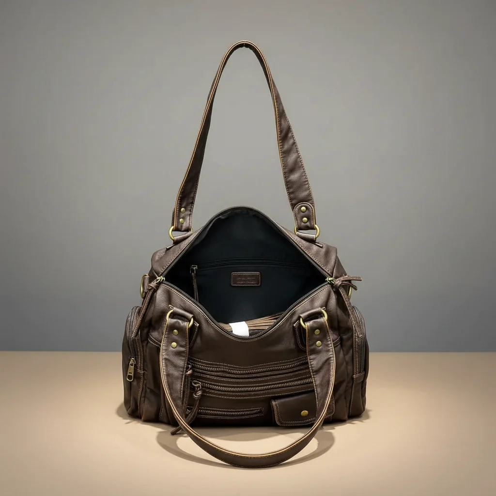 Sac lycéenne cabas simili cuir élégant - Vue 3 - sac lycéenne