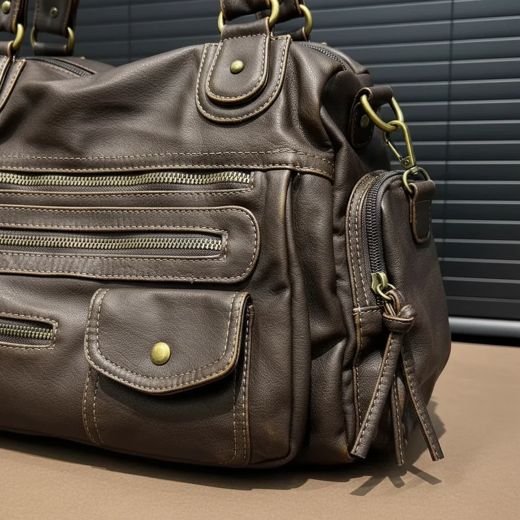 Sac lycéenne cabas simili cuir élégant - Vue 4 - sac lycéenne