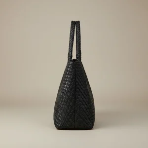 sac lycéenne cabas similicuir effet tressé - Vue 2 - sac lycéenne