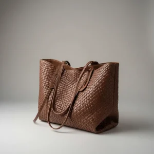 Sac lycéenne cabas tressé similicuir - Vue 1 - sac lycéenne