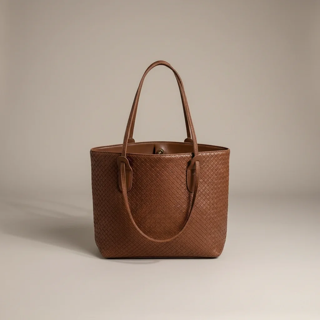Sac lycéenne cabas tressé similicuir - Vue 13 - sac lycéenne