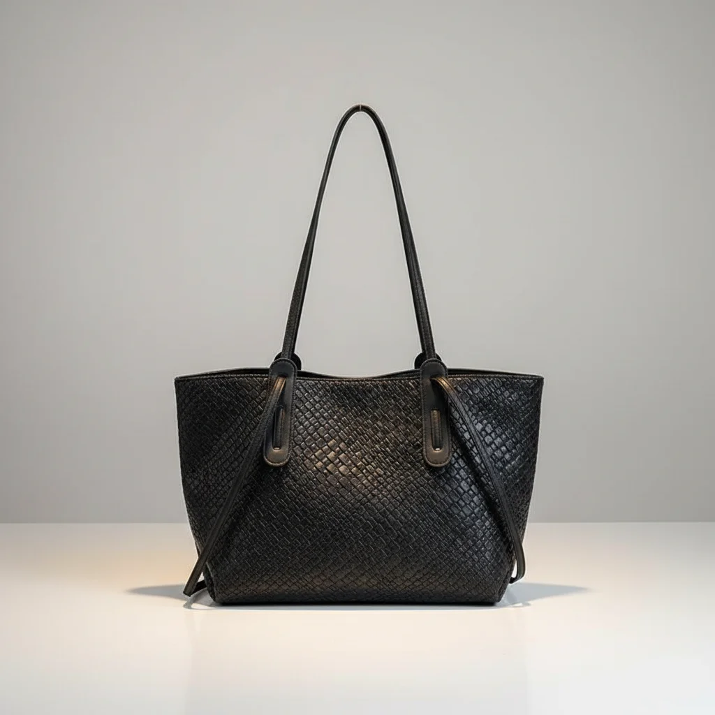Sac lycéenne cabas tressé similicuir - Vue 4 - sac lycéenne