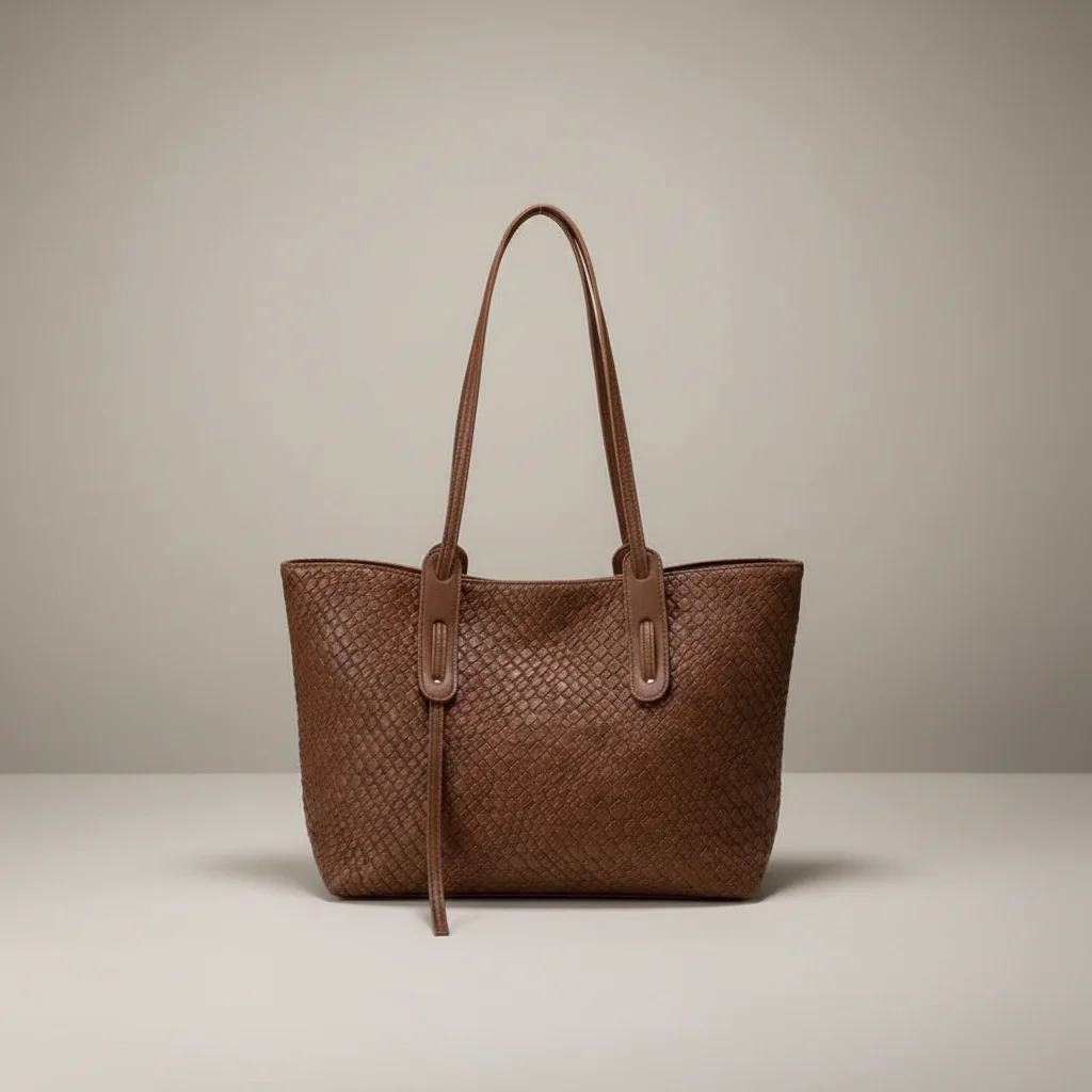 Sac lycéenne cabas tressé similicuir - Vue 7 - sac lycéenne