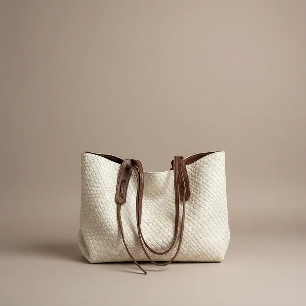 Sac lycéenne cabas tressé similicuir - Vue 8 - sac lycéenne