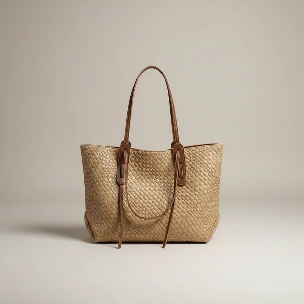 Sac lycéenne cabas tressé similicuir - Vue 9 - sac lycéenne