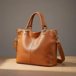 Sac lycéenne cuir fendu bandoulière ajustable - Vue 1 - sac lycéenne