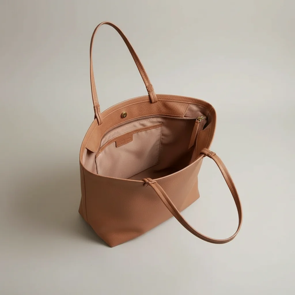 Sac lycéenne cuir grainé grande capacité - Vue 3 - sac lycéenne