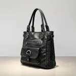 Sac lycéenne cuir synthétique structuré - Vue 1 - sac lycéenne