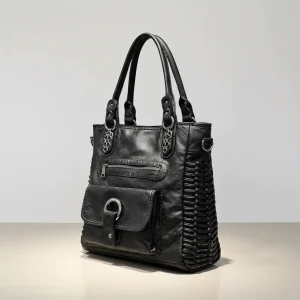 Sac lycéenne cuir synthétique structuré - Vue 1 - sac lycéenne