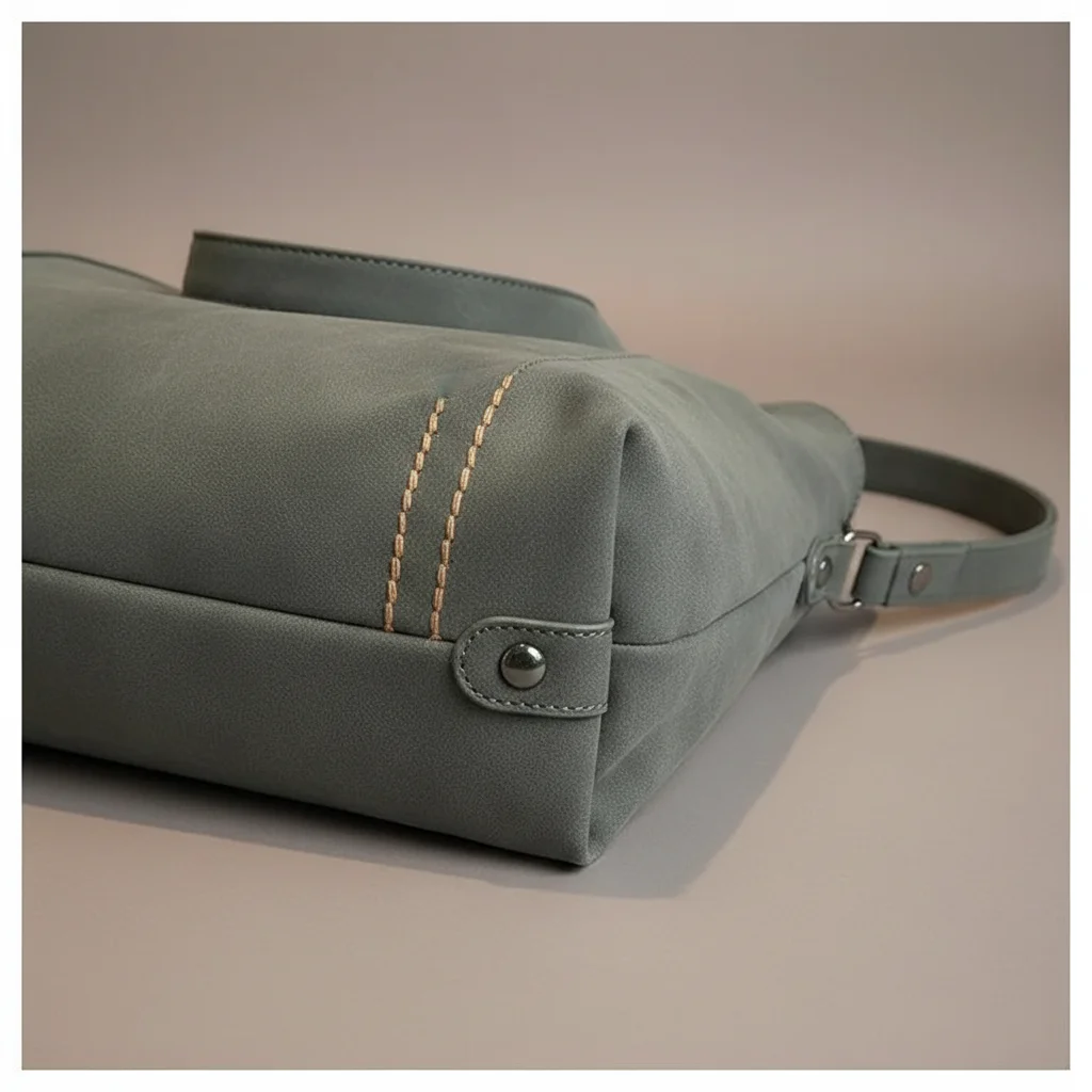 Sac lycéenne daim synthétique bandoulière ajustable - Vue 4 - sac lycéenne
