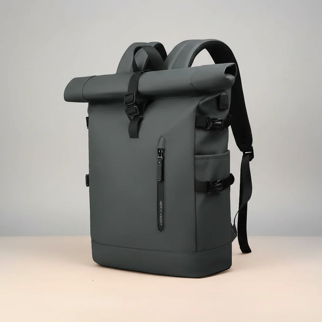 Sac lycéenne roll top imperméable 27l - Vue 6 - sac lycéenne
