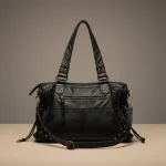 Sac lycéenne simili cuir bandoulière ajustable - Vue 1 - sac lycéenne
