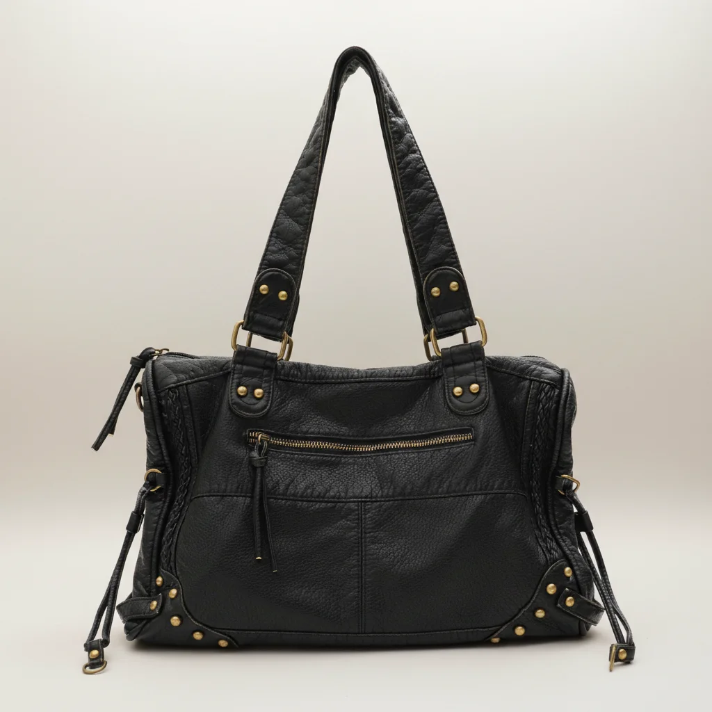Sac lycéenne simili cuir bandoulière ajustable - Vue 10 - sac lycéenne