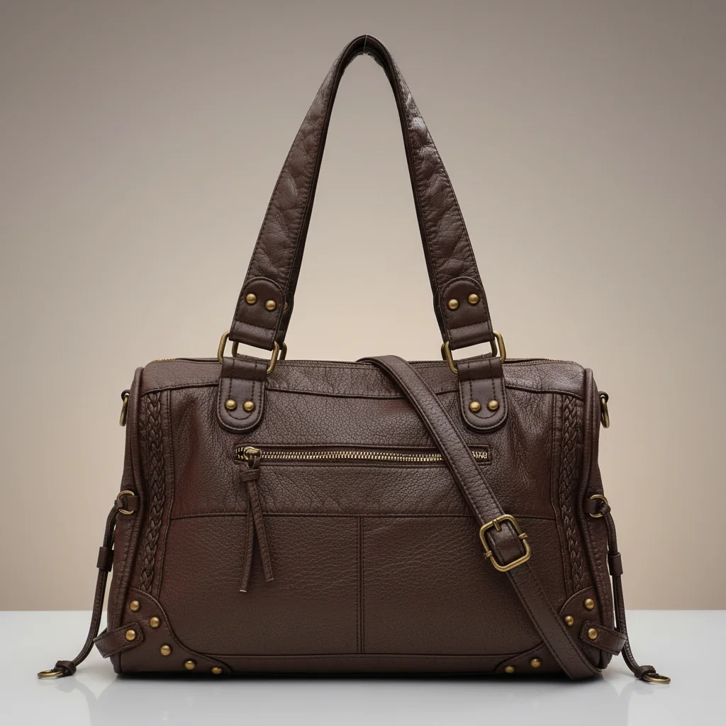 Sac lycéenne simili cuir bandoulière ajustable - Vue 11 - sac lycéenne
