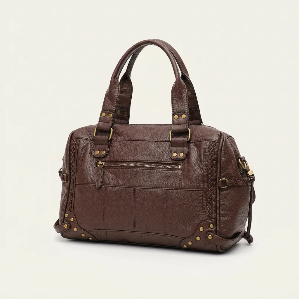 Sac lycéenne simili cuir bandoulière ajustable - Vue 6 - sac lycéenne