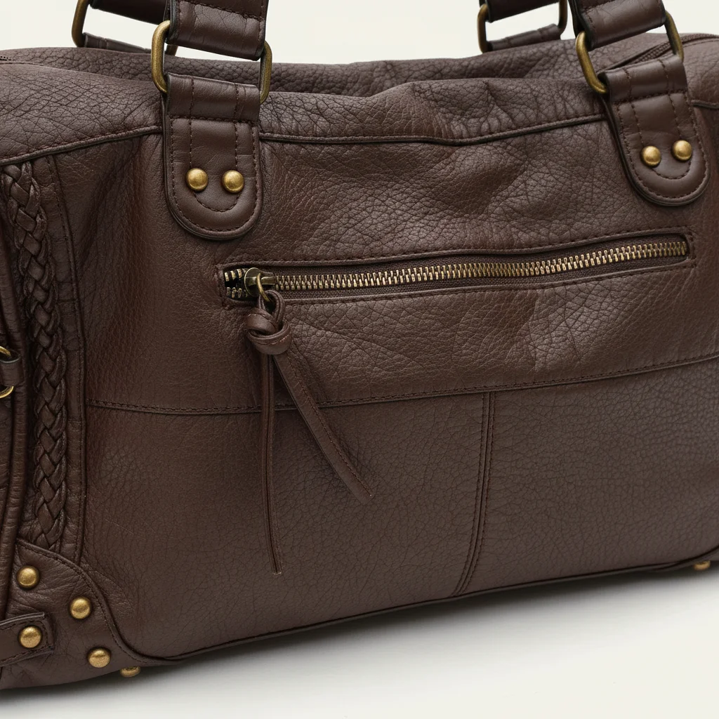 Sac lycéenne simili cuir bandoulière ajustable - Vue 9 - sac lycéenne