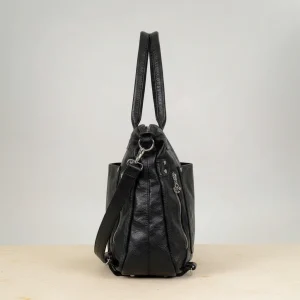 sac lycéenne simili cuir bandoulière grande capacité - Vue 2 - sac lycéenne
