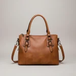 sac lycéenne simili cuir bandoulière rétro - Vue 1 - sac lycéenne