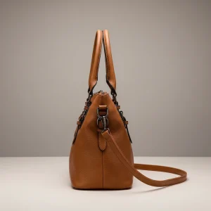 sac lycéenne simili cuir bandoulière rétro - Vue 2 - sac lycéenne
