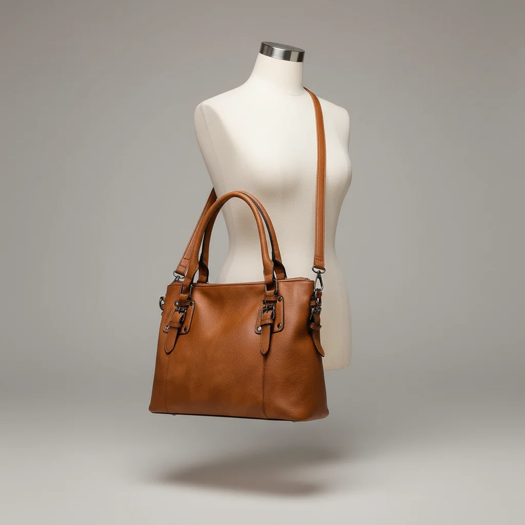 sac lycéenne simili cuir bandoulière rétro - Vue 5 - sac lycéenne