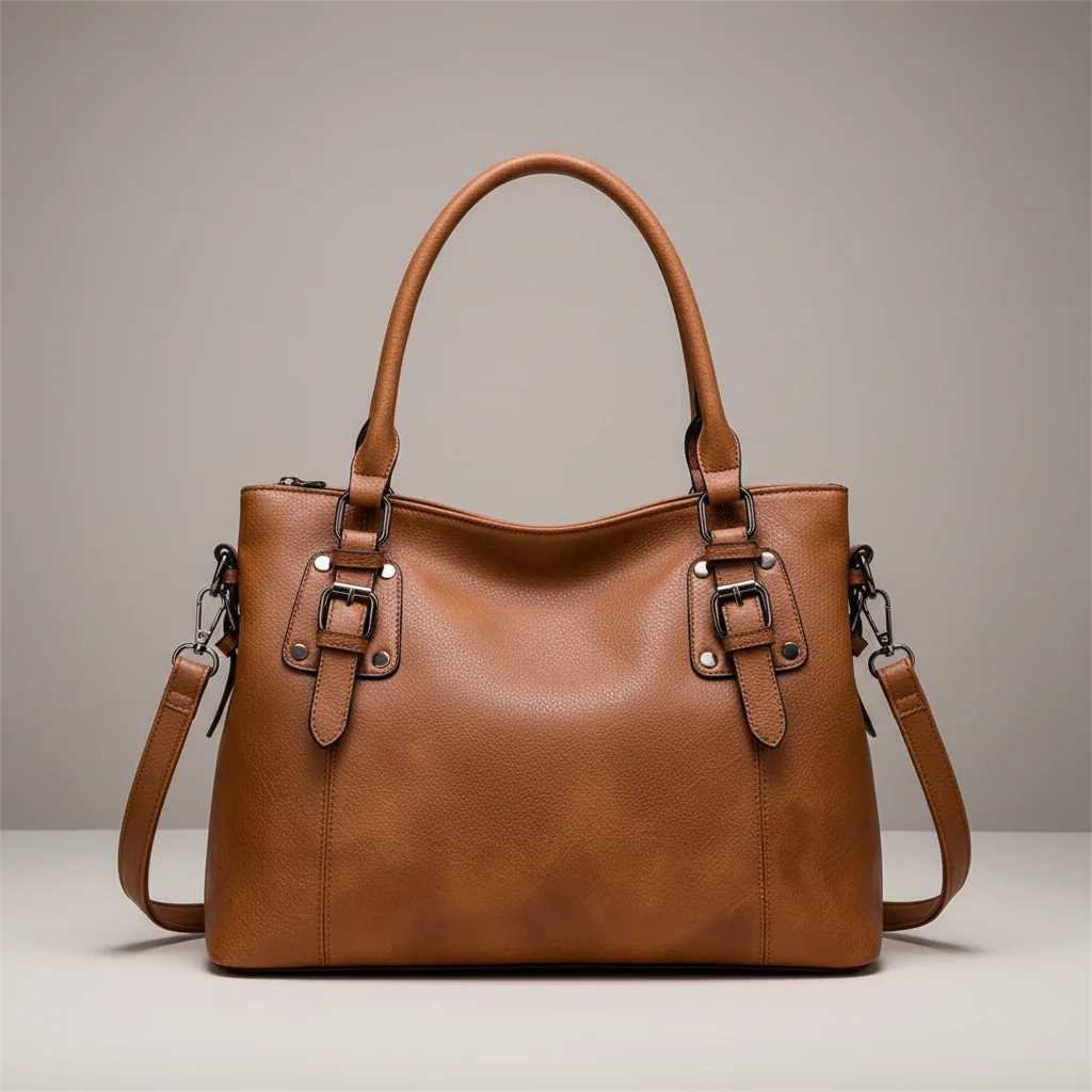 sac lycéenne simili cuir bandoulière rétro - Vue 6 - sac lycéenne