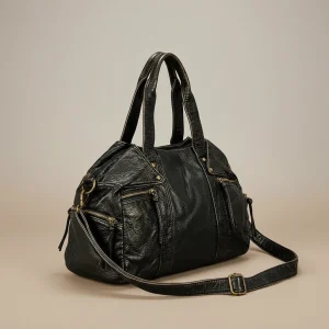 Sac lycéenne simili cuir grand format - Vue 2 - sac lycéenne