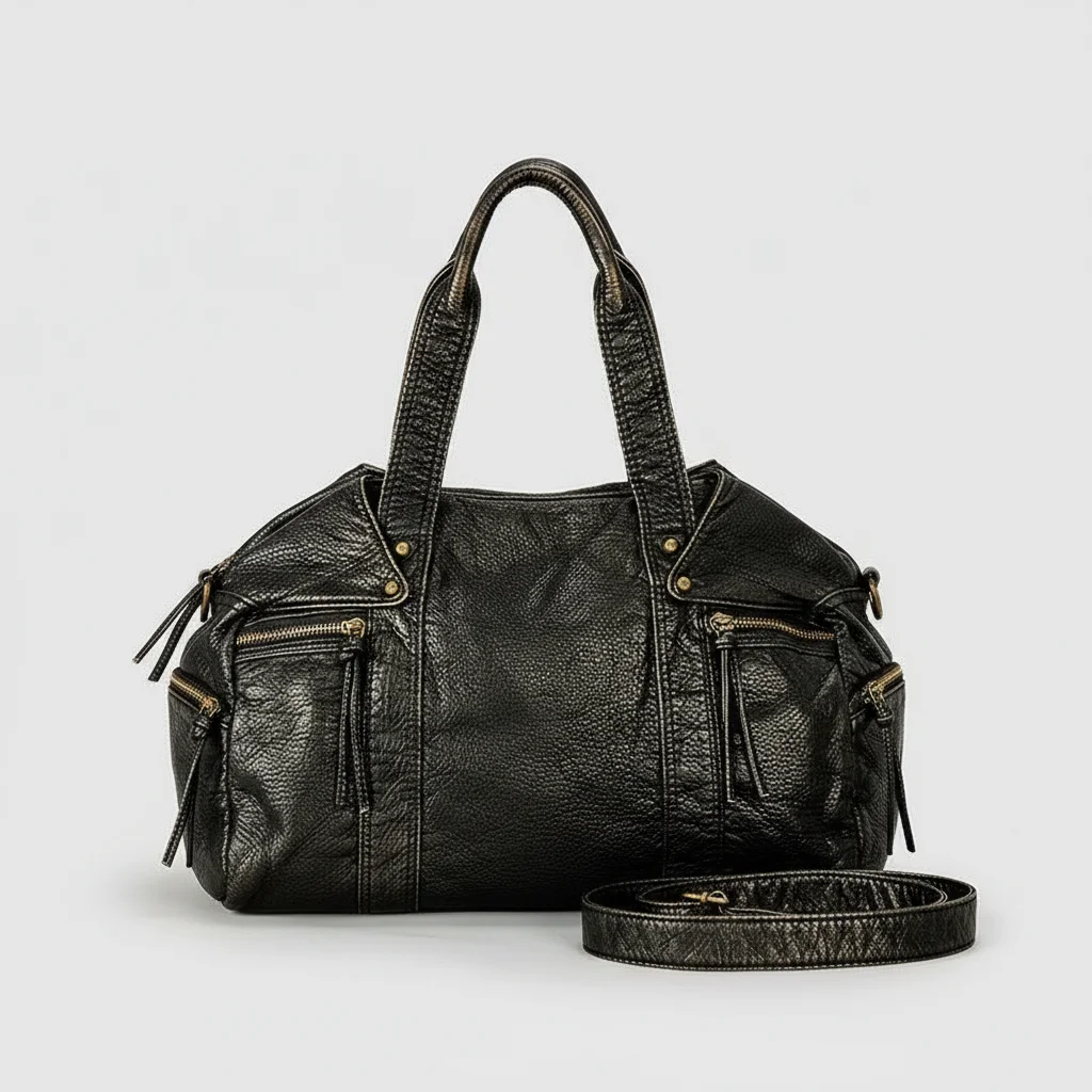Sac lycéenne simili cuir grand format - Vue 5 - sac lycéenne