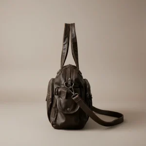 Sac lycéenne simili cuir multipoches - Vue 2 - sac lycéenne