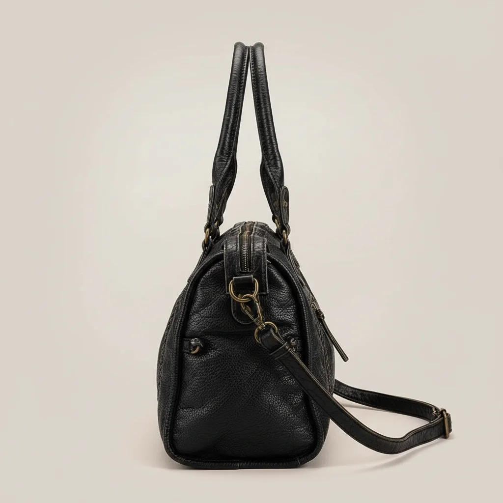 sac lycéenne simili cuir vintage 37cm - Vue 2 - sac lycéenne
