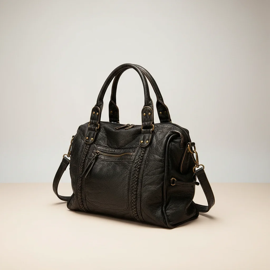 sac lycéenne simili cuir vintage 37cm - Vue 6 - sac lycéenne