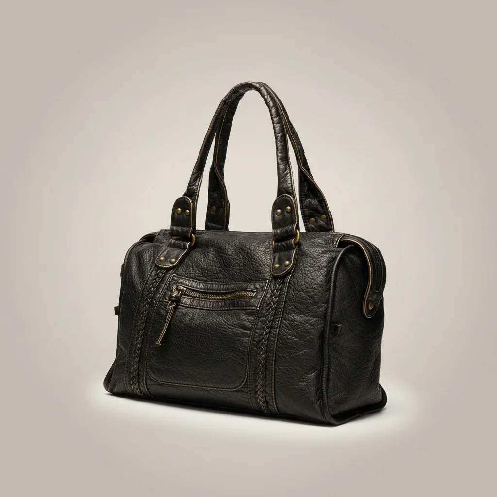 sac lycéenne simili cuir vintage 37cm - Vue 7 - sac lycéenne