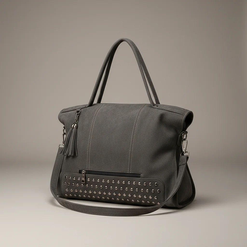 sac lycéenne simili daim bandoulière confort - Vue 10 - sac lycéenne