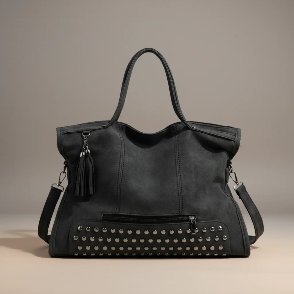 sac lycéenne simili daim bandoulière confort - Vue 11 - sac lycéenne