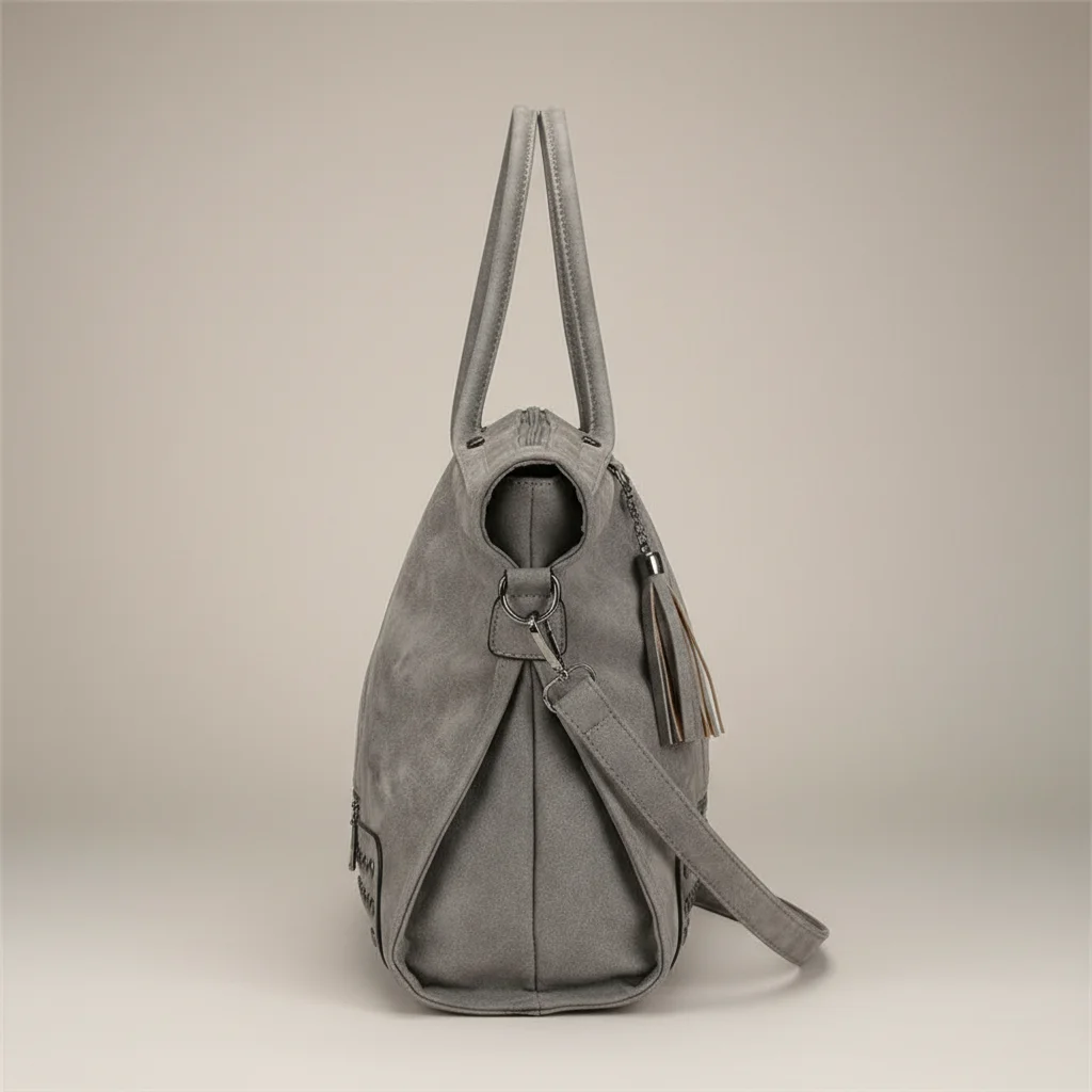 sac lycéenne simili daim bandoulière confort - Vue 2 - sac lycéenne