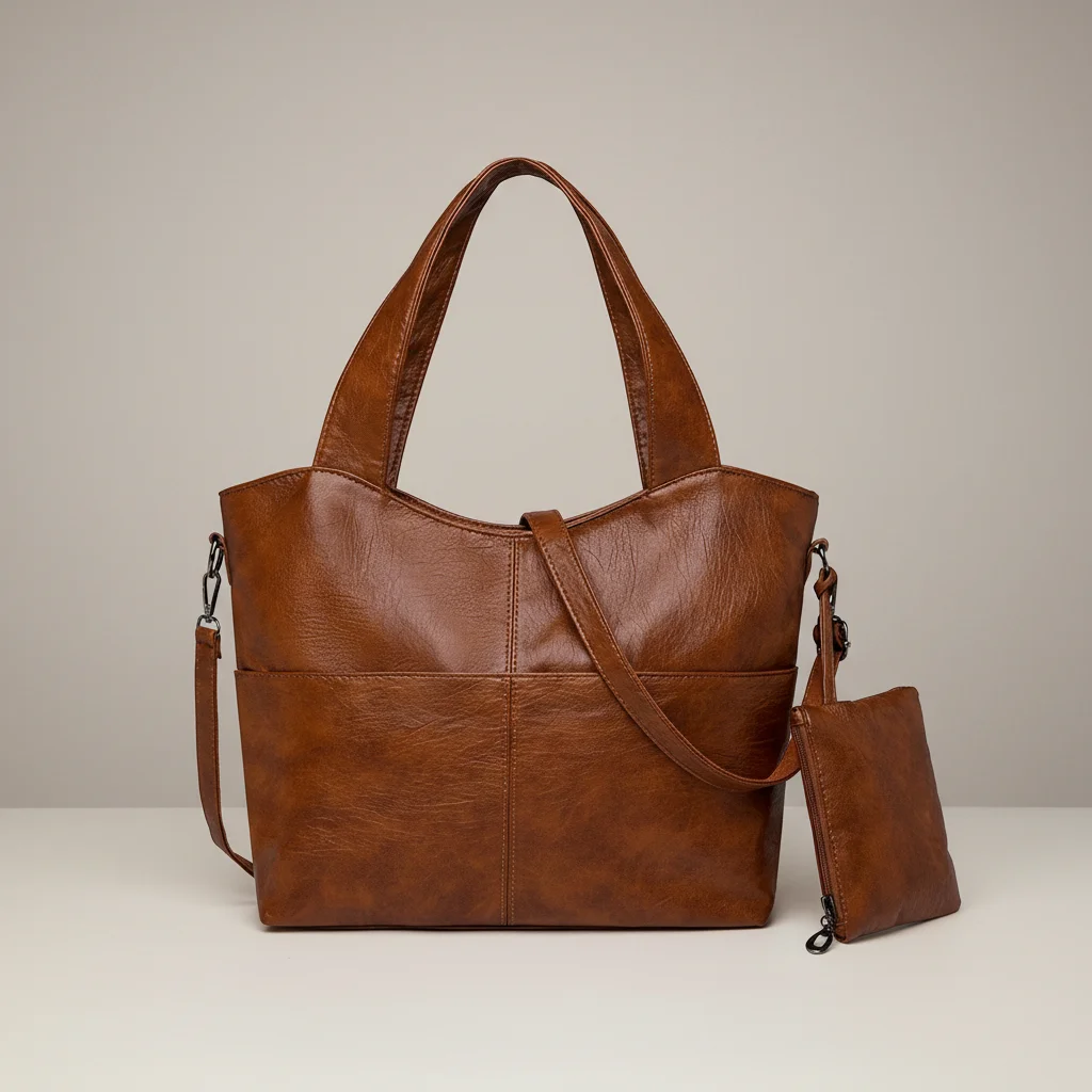 Sac lycéenne similicuir bandoulière structuré - Vue 11 - sac lycéenne