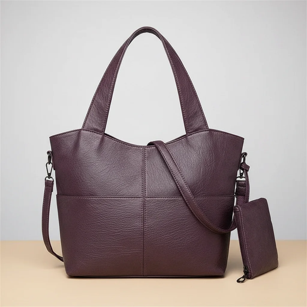 Sac lycéenne similicuir bandoulière structuré - Vue 8 - sac lycéenne