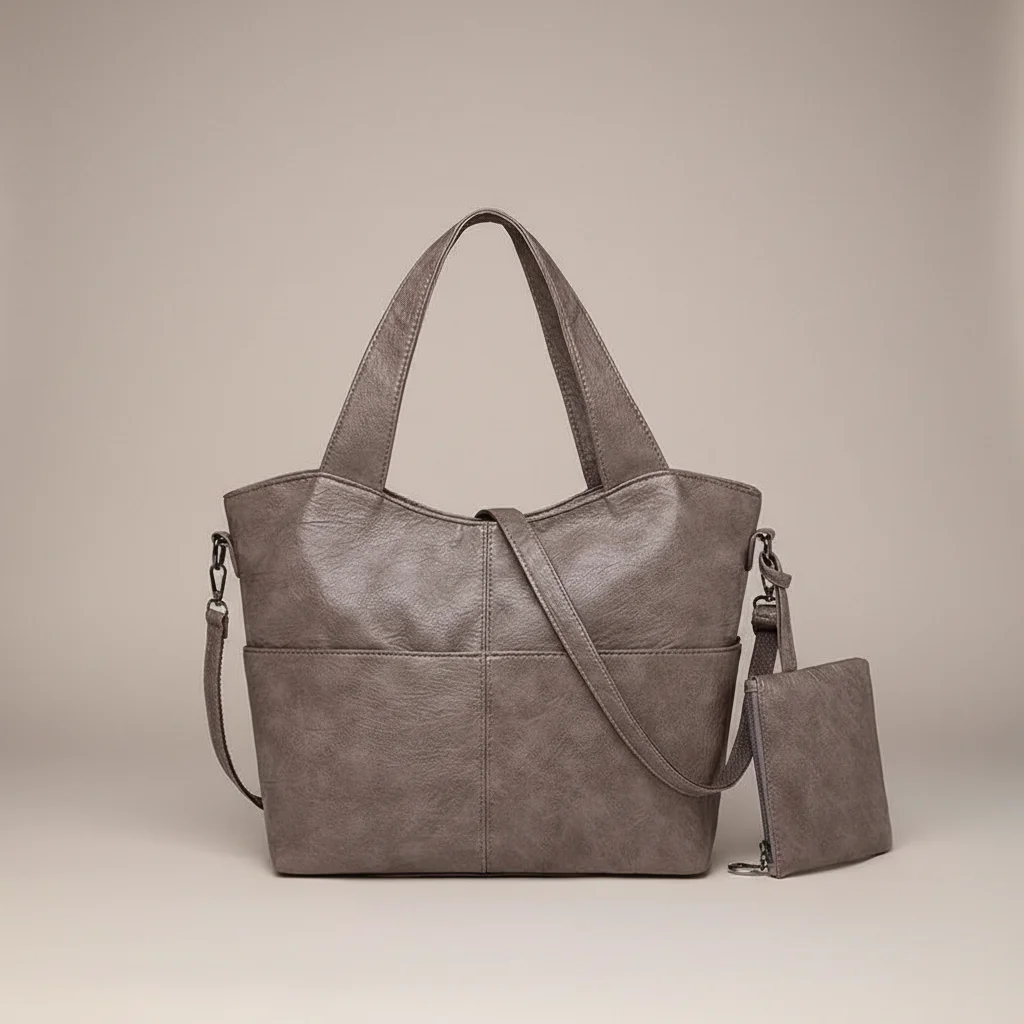 Sac lycéenne similicuir bandoulière structuré - Vue 9 - sac lycéenne